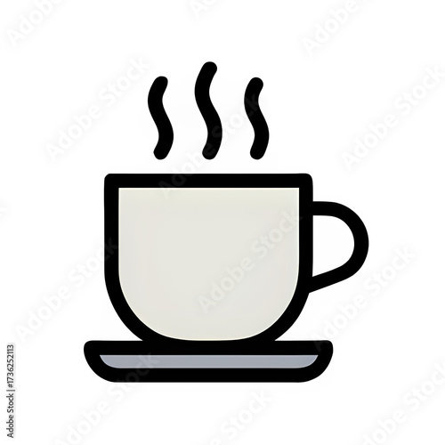 Steaming Cup of Coffee An Illustration of a Hot Beverage, Perfect for Mornings and Relaxation