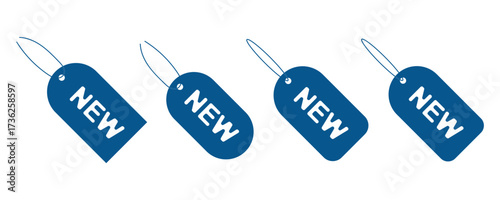 New Arrival shop product tag. Sticker for new label or sale posters and banners.
