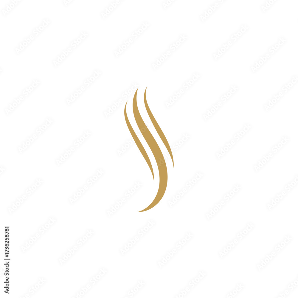 Fototapeta premium Hair wave logo vector icon