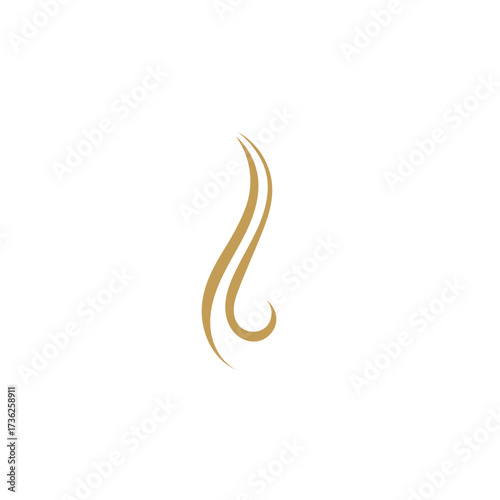 Hair wave logo vector icon