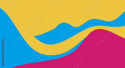 Abstract colorful waves flowing smoothly in a dynamic and vibrant composition art