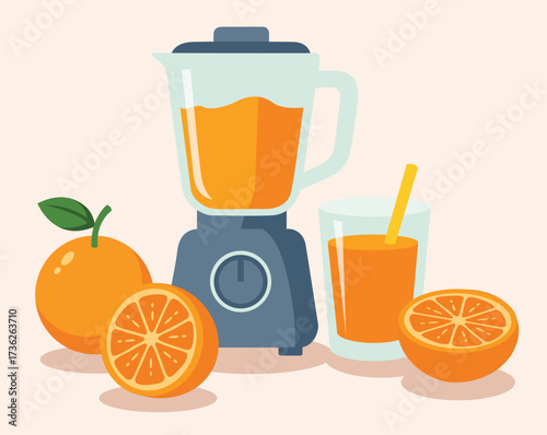 set of orange juice