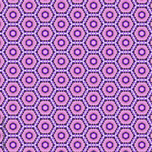 A seamless pattern of abstract pink flowers arranged in a soft and artistic flow.