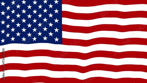American Flag Waving Patriotic Red White Blue Stars Stripes Symbol of USA National Pride.