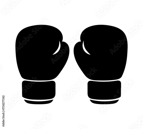 One pair boxing glove silhouette for sports design