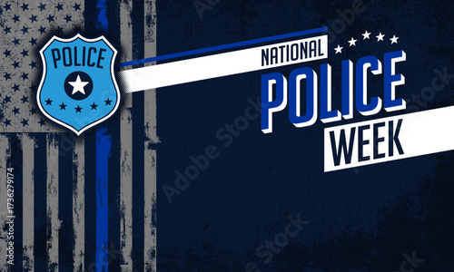 National Police Week Illustration Design, poster, background
