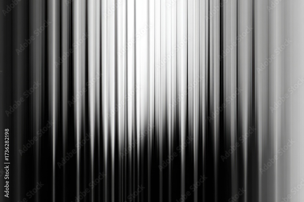 Obraz premium Abstract monochrome vertical lines, ranging from black to white, creating a dynamic pattern