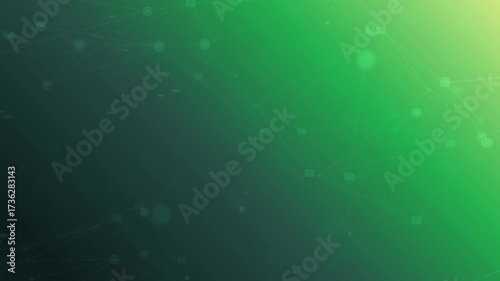 Video background with moving technology lightsGreen 