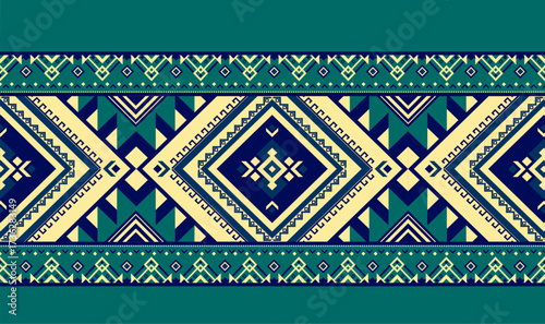 Native pattern american tribal indian ornament pattern geometric ethnic textile texture tribal aztec pattern navajo mexican fabric seamless Vector decoration fashion