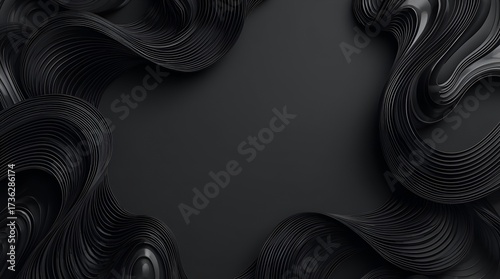 Title: Lucid Origin Dark 3D Rendering Forms a Complex Abstract Background