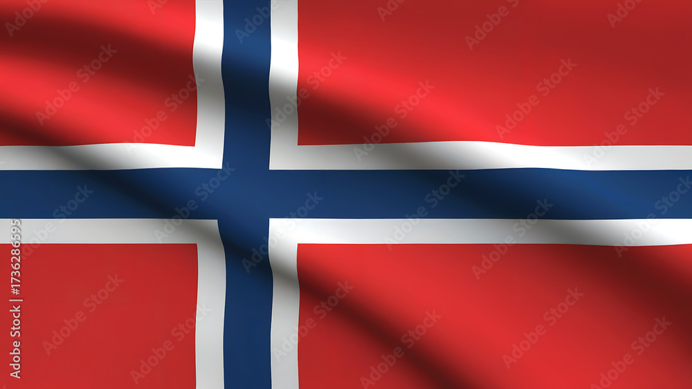 Obraz premium 3D style flag of Norway