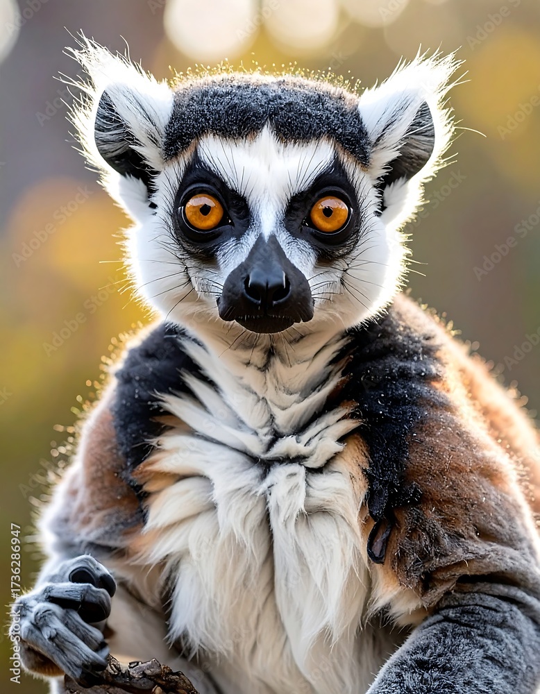 Fototapeta premium Close-up portrait of a lemur (1)