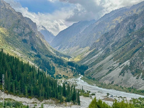 Bild auf Leinwand Ala Archa National Park, near Bishkek, Kyrgyzstan