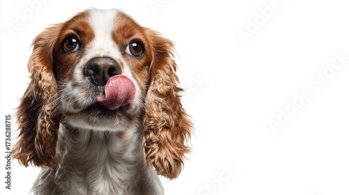 Curiosity and Growth in Business, an adorable Cocker Spaniel puppy with soulful eyes looks directly at the camera.