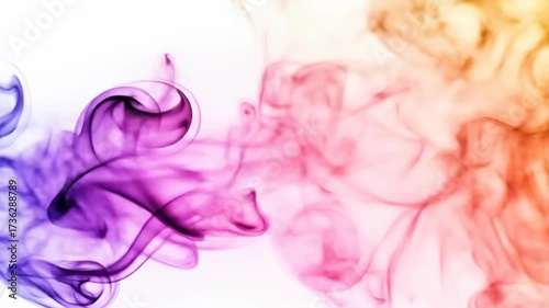 Colorful smoke patterns in purple, pink, and orange hues  