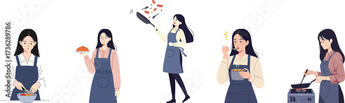 Culinary Journey Woman's Delightful Cooking Adventures in Kitchen