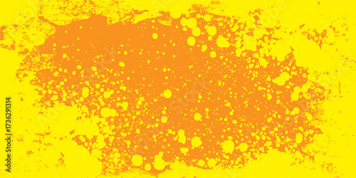 Vibrant orange granular abstract shape with textured surface and diffuse edges speckled appearance.