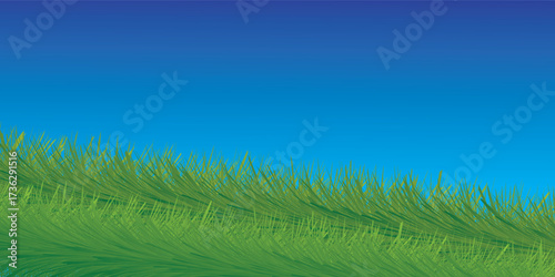Detailed green grass blades with natural texture gently swaying in a vibrant field.