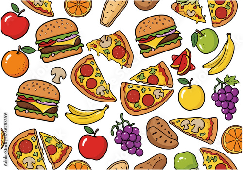 Food seamless pattern style