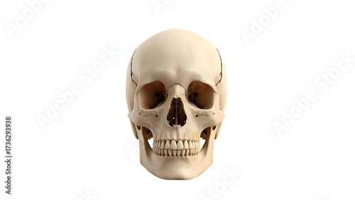 Human Skull Anatomy Study, Bone Structure for Medical Illustration and Forensics, Detailed Cranium Illustration on Black