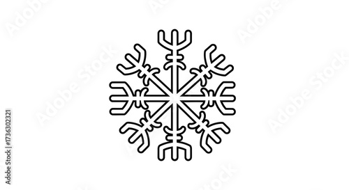 Geometric Nordic protection symbol as a vector art for cultural representation design