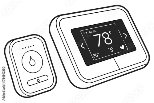 Smart thermostat and remote sensor