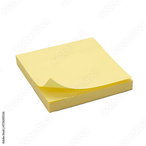 Here is a stack of sticky notes with the top sheet slightly peeling transparent background