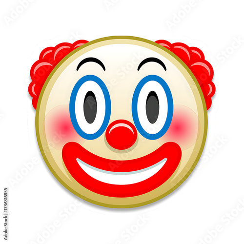 Colorful Clown Emoji Face – Funny Cartoon Expression