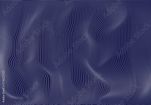 Modern abstract background. Glowing dots over dark blue background. Vector illustration