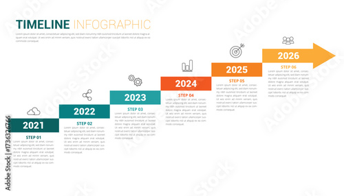 timeline concept infographic design template vector for presentation