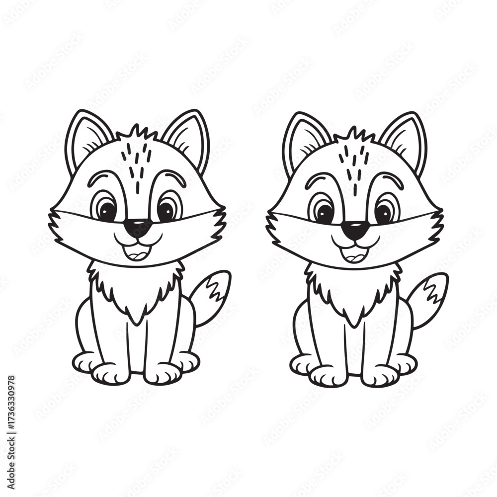 Obraz premium wolf animal cartoon for child