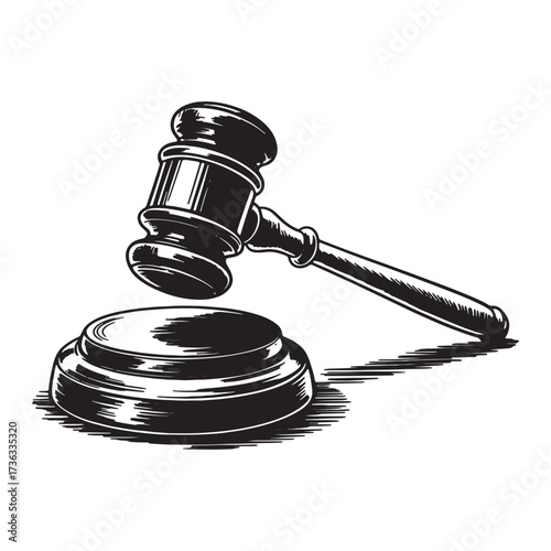 The Gavel of Justice Represents Law and Order in the Courtroom Setting a Tone for Legal Proceedings