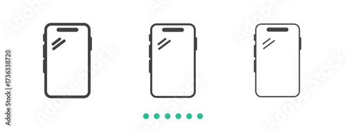 Smartphone icon. Thin line icon vector