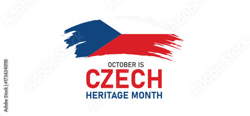 Czech heritage month illustration Banner post design poster Background
