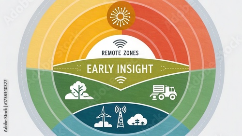 Colorful Diagram Depicting Early Insight in Remote Zones Visualization