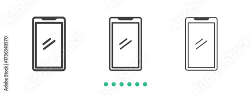Smartphone icon. Thin line icon vector