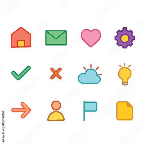 set of icons