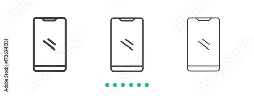 Smartphone icon. Thin line icon vector