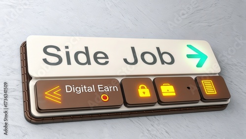 Directional Sign for Side Job and Digital Earning Opportunities