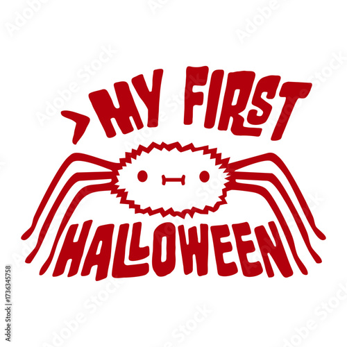 Spider Cute Little My First Halloween Baby Cute Funny Milestone Celebration