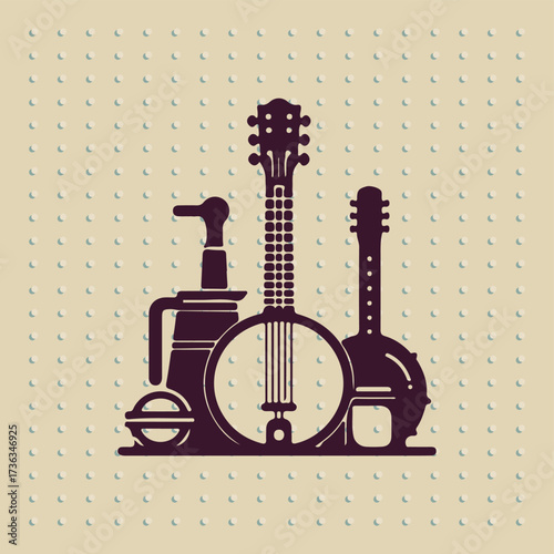 vector " banjo " illustration vector Design white background
