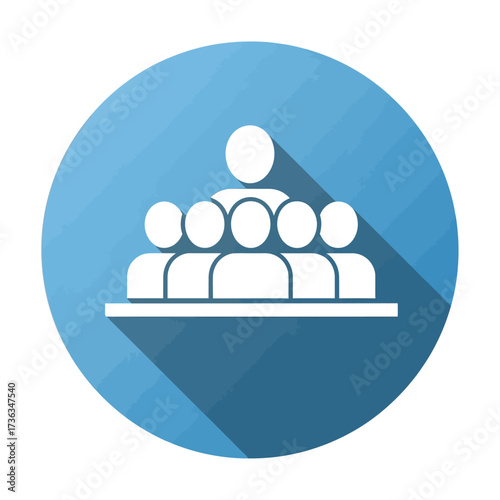 Teamwork Icon A Modern Blue and White Symbol