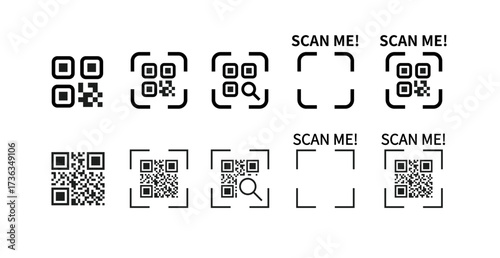 Icon to scan the QR code with your smartphone. "Scan me" icon