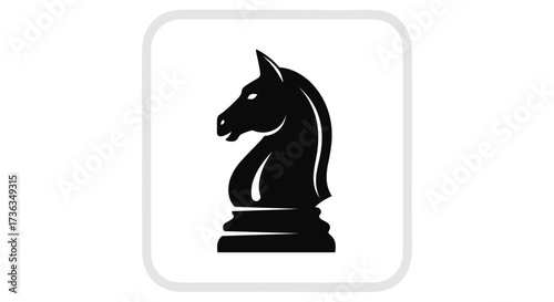 Chess Knight Icon Strategic Game Piece for Board Game Enthusiasts.