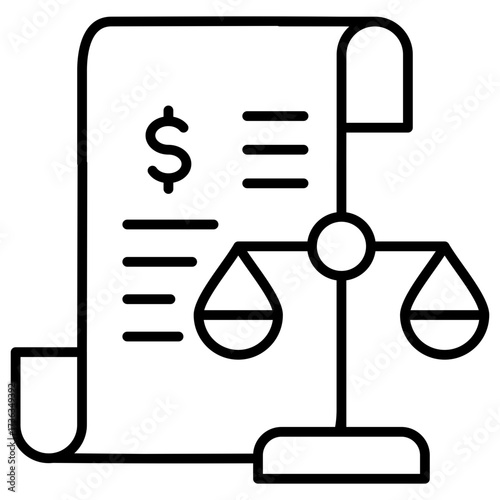 Balance Sheet  Outline Icon