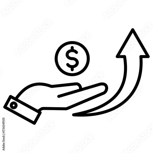 Profit Margin Outline Icon