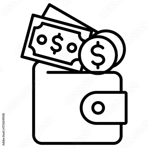Money Savings Outline Icon
