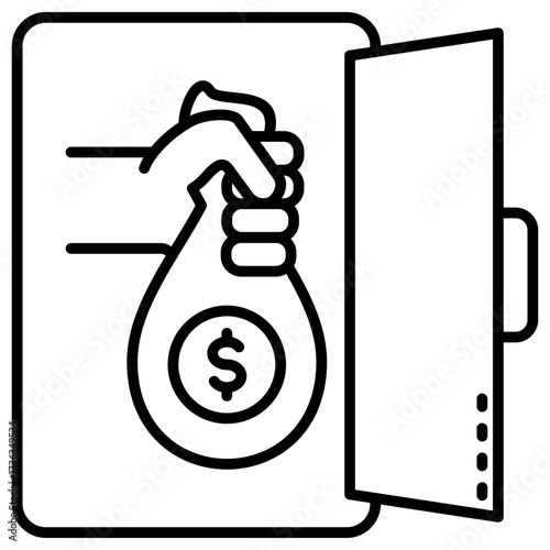 Cash Reserve Outline Icon