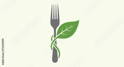 Editable vector vegan food logo design template for restaurant organic food healthy food and vegetarian food diet concept