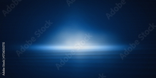 Abstract Blue light in dark background.